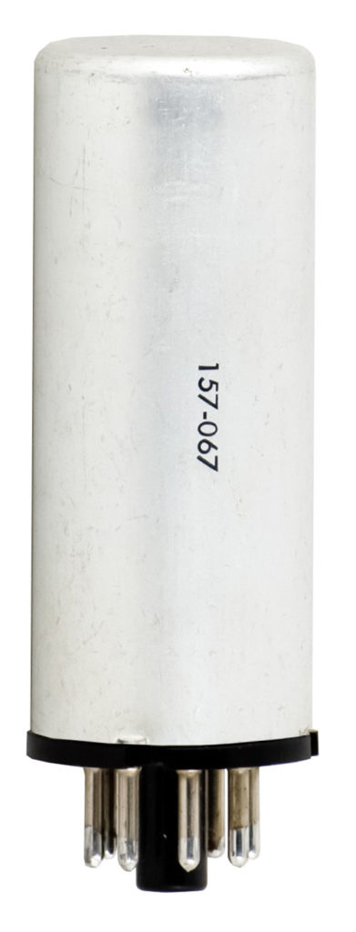 metal vacuum tube with octal pin base