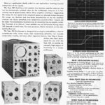 Vintage Tektronix dual-trace oscilloscope advertisement