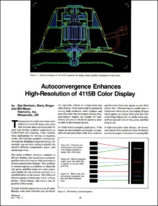 Diagram illustrating autocovergence in a high-resolution color display.