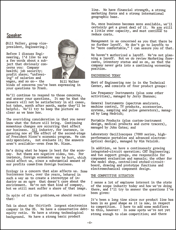 A newspaper article featuring a black-and-white photo of a man and text about his life and career.